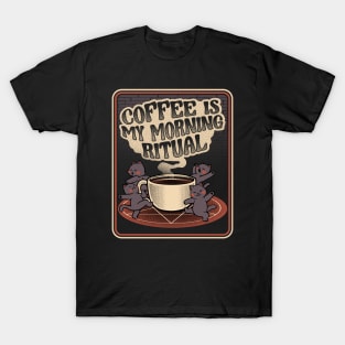 Coffee Morning Ritual Cats by Tobe Fonseca T-Shirt